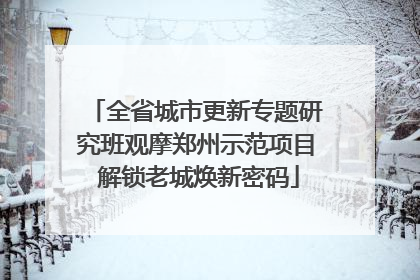 全省城市更新专题研究班观摩郑州示范项目 解锁老城焕新密码