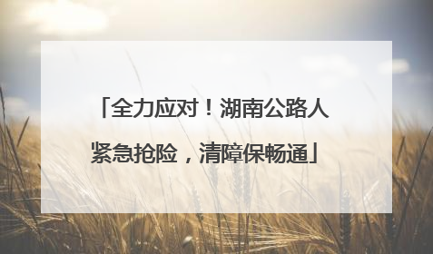 全力应对！湖南公路人紧急抢险，清障保畅通