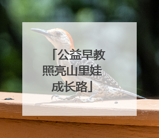 公益早教照亮山里娃成长路