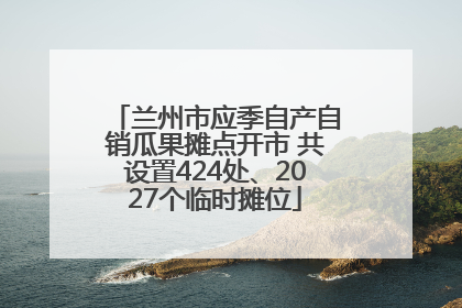 兰州市应季自产自销瓜果摊点开市 共设置424处、2027个临时摊位