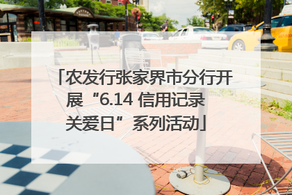 农发行张家界市分行开展“6.14 信用记录关爱日”系列活动