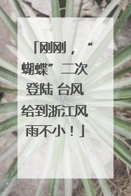 刚刚，“蝴蝶”二次登陆 台风给到浙江风雨不小！