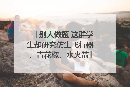 别人做题 这群学生却研究仿生飞行器、青花椒、水火箭