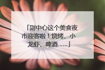 副中心这个美食夜市迎客啦！烧烤、小龙虾、啤酒……