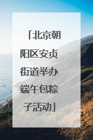 北京朝阳区安贞街道举办端午包粽子活动