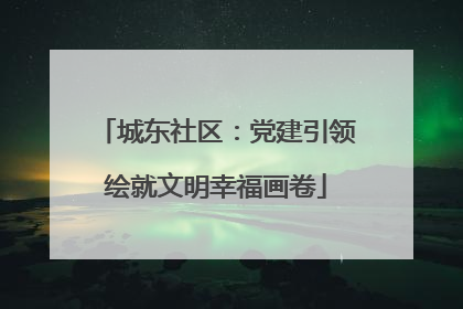 城东社区：党建引领绘就文明幸福画卷