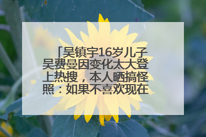 吴镇宇16岁儿子吴费曼因变化太大登上热搜，本人晒搞怪照：如果不喜欢现在的我可以离开