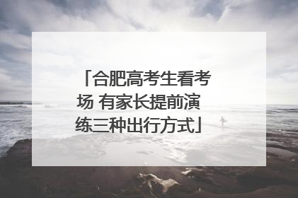 合肥高考生看考场 有家长提前演练三种出行方式