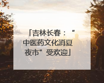 吉林长春：“中医药文化消夏夜市”受欢迎
