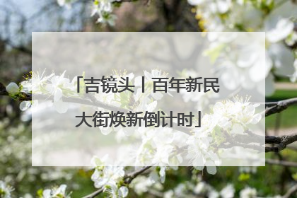 吉镜头丨百年新民大街焕新倒计时