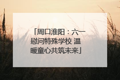 周口淮阳：六一慰问特殊学校 温暖童心共筑未来