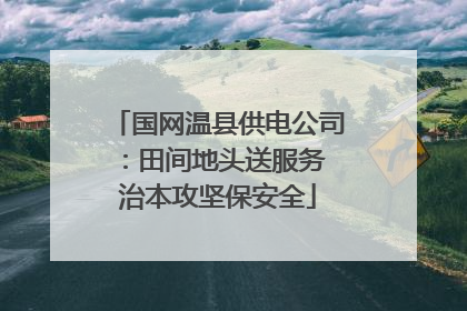 国网温县供电公司：田间地头送服务 治本攻坚保安全