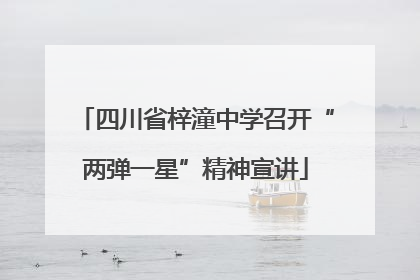 四川省梓潼中学召开“两弹一星”精神宣讲