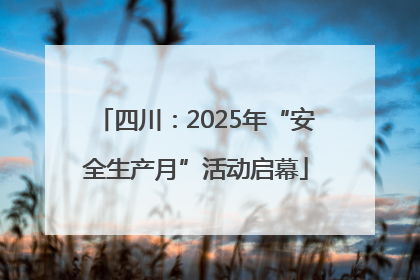 四川：2025年“安全生产月”活动启幕