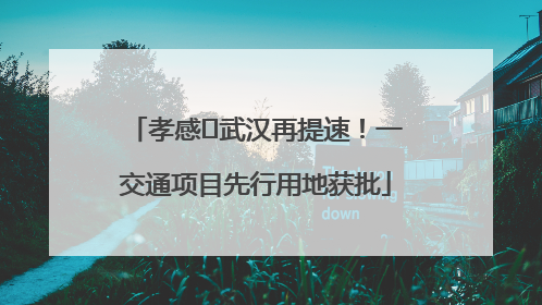 孝感⇋武汉再提速！一交通项目先行用地获批
