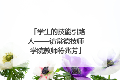 学生的技能引路人——访常德技师学院教师符兆芳