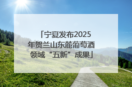 宁夏发布2025年贺兰山东麓葡萄酒领域“五新”成果