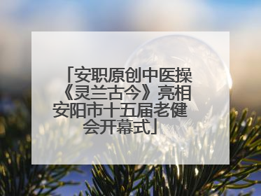 安职原创中医操《灵兰古今》亮相安阳市十五届老健会开幕式