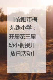 安阳市梅东路小学：开展第三届幼小衔接开放日活动