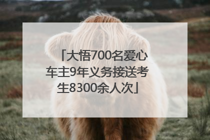 大悟700名爱心车主9年义务接送考生8300余人次