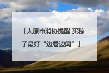 太原市消协提醒 买粽子最好“边看边闻”