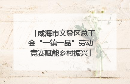 威海市文登区总工会“一镇一品”劳动竞赛赋能乡村振兴