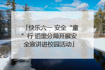 快乐六一 安全“童”行 道里分局开展安全宣讲进校园活动