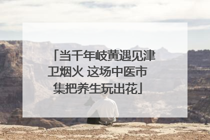 当千年岐黄遇见津卫烟火 这场中医市集把养生玩出花