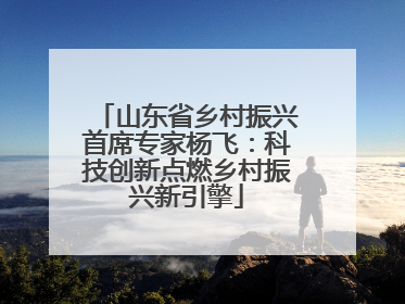 山东省乡村振兴首席专家杨飞：科技创新点燃乡村振兴新引擎