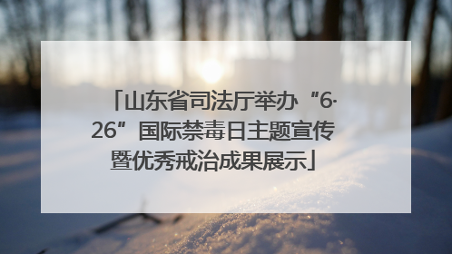 山东省司法厅举办“6·26”国际禁毒日主题宣传暨优秀戒治成果展示