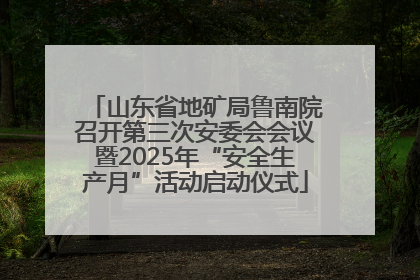 山东省地矿局鲁南院召开第三次安委会会议暨2025年“安全生产月”活动启动仪式
