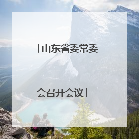 山东省委常委会召开会议