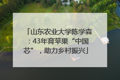 山东农业大学陈学森：43年育苹果“中国芯”，助力乡村振兴