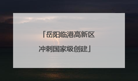 岳阳临港高新区冲刺国家级创建