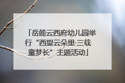岳麓云西府幼儿园举行“西望云朵里·三载童梦长”主题活动
