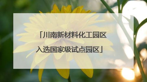 川南新材料化工园区入选国家级试点园区