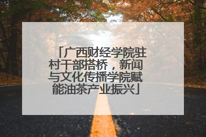 广西财经学院驻村干部搭桥，新闻与文化传播学院赋能油茶产业振兴