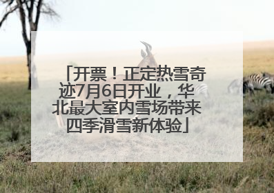 开票！正定热雪奇迹7月6日开业，华北最大室内雪场带来四季滑雪新体验