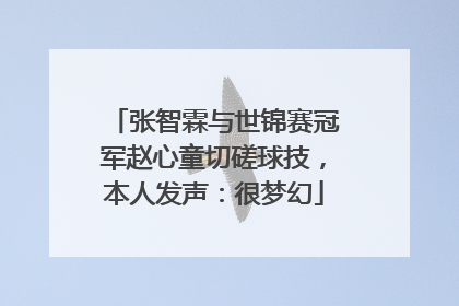 张智霖与世锦赛冠军赵心童切磋球技，本人发声：很梦幻