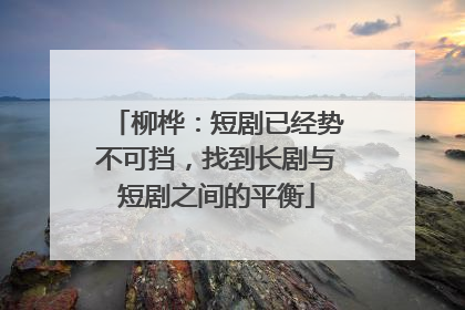 柳桦：短剧已经势不可挡，找到长剧与短剧之间的平衡