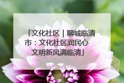 文化社区｜聊城临清市：文化社区润民心 文明新风满临清