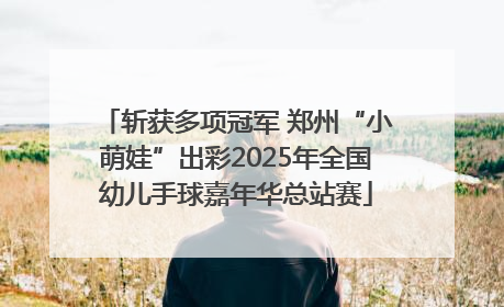 斩获多项冠军 郑州“小萌娃”出彩2025年全国幼儿手球嘉年华总站赛