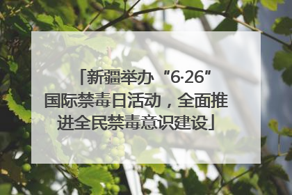 新疆举办“6·26”国际禁毒日活动，全面推进全民禁毒意识建设