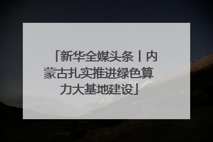新华全媒头条丨内蒙古扎实推进绿色算力大基地建设