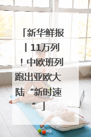 新华鲜报丨11万列！中欧班列跑出亚欧大陆“新时速”