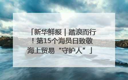 新华鲜报｜踏浪而行！第15个海员日致敬海上贸易“守护人”