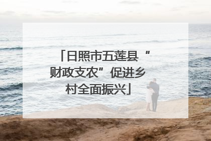 日照市五莲县“财政支农”促进乡村全面振兴