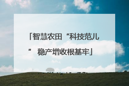 智慧农田“科技范儿” 稳产增收根基牢
