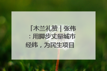 木兰礼赞｜张伟：用脚步丈量城市经纬，为民生项目按下“加速键”