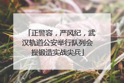 正警容，严风纪，武汉轨道公安举行队列会操锻造实战尖兵